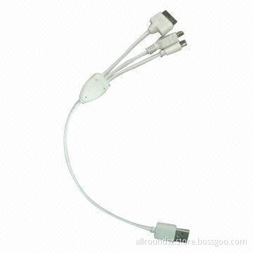 3-in-1 Data Cable with Three Connectors (iPhone 4, 5 and Micro USB)